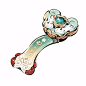 07422-4060456006-Game icons,((1 yuruyi)),Jade material,enhanced edges,ink edges,no humans,simple background,still life,white background,gold,(((E