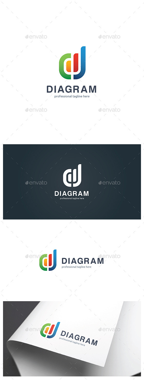 图-字母D标志字母标志模板Diagram...