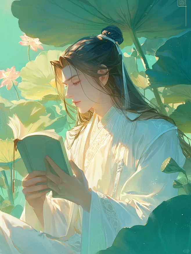 MJ|古风美男人像练习|荷花仙|陌生人如...