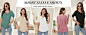 womens tops short sleeve dressy casual scoop neck blouses shirt for women