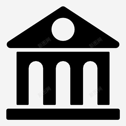 博物馆过去学习图标 银行 icon 标识 标志 UI图标 设计图片 免费下载 页面网页 平面电商 创意素材