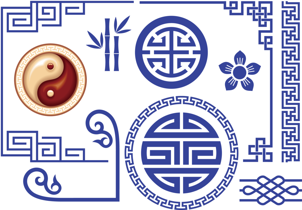 青花瓷器古典边框图案