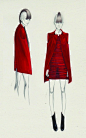 很喜欢的服装设计手稿【北京左衽服装设计工作室】 #采集大赛#
