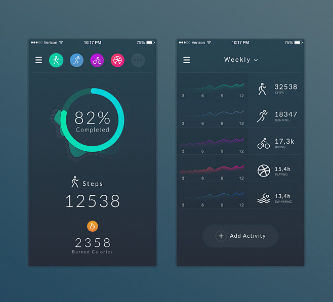 Fitness tracker app
