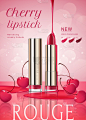 Cherry lipstick ads