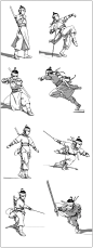 武侠网络漫画用3D服装角色完成型（包括角色、姿势、道具）