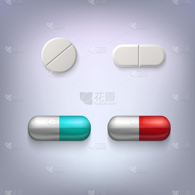 片剂、 丸剂矢量图