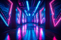 Sci-Fi Futuristic Neon Cyberpunk 3D Backgrounds 10款未来科幻赛博朋克Neon酒吧夜店霓虹灯背景底纹高清图片素材_UIGUI