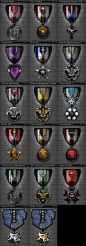 101st Gaming Clan Medal Set : Set of 16 medals created for online gaming clan [101]st Screaming Eagles Based on real modern military counterparts, each medal was referenced after the real thing but intentionally created in a fa...