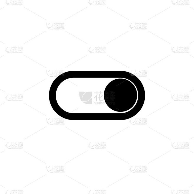 矢量图标切换开关，开关位置简单图标，现代简约平面设计风格