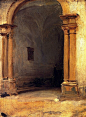 peira:  bofransson: John Singer Sargent:  An Archway (c. 1879-1880): 