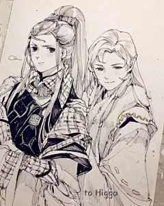 #最绮# 下午像打了鸡血一样画出来的！看了活动直播，人已经在天上飞了，他俩真好（字写太丑to签只能靠美图秀秀… ​​​​