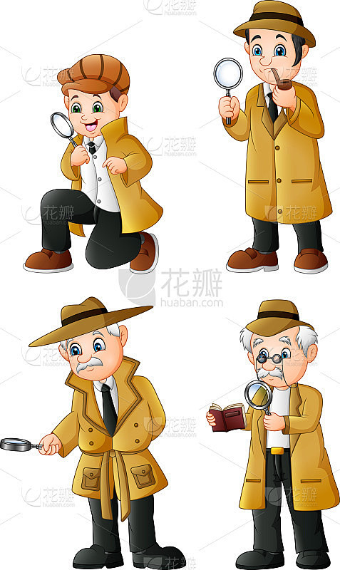 Cute Cartoon Detectives collection set