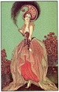 Art Deco postcard 3 by M. Montedoro, 1920s. ~via Gatochy, Flickr