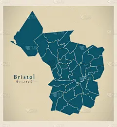 英格兰,现代,城市,布里斯托城,街道图,非都市风光,形状,设计