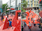 商业景观空间、红色星球、公共装置艺术