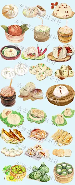 饺子、包子、叉烧包、水饺、早餐、蒸饺、美食