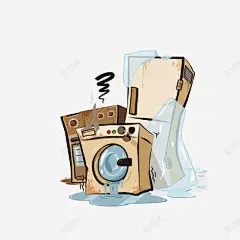 洗衣机和冰箱矢量图高清素材 冰箱 洗衣机 矢量卡通洗衣机 矢量图 元素 免抠png 设计图片 免费下载 页面网页 平面电商 创意素材
