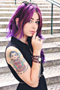 : Photo tumblr tattoes purple hair