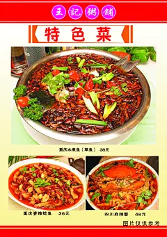特色菜时尚插图高级感大气菜单海报