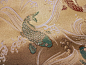 日本进口 和风布料 西阵织 织锦缎 金襕织物 锦鲤（浅金）-淘宝网