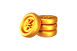 摄图网_402147913_创意C4D金色质感一堆金币立体图标（非企业商用）