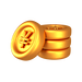 摄图网_402147913_创意C4D金色质感一堆金币立体图标（非企业商用）