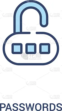 密码,图标,概念,线条,极简构图,两个物体,白色,轮廓,商务,电子人