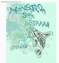 跃出水面露出牙齿的鲨鱼插画|大鱼|海洋动物|卡通画|卡通人物|卡通人物图片|漫画人物|人物素材|人物图片|鲨鱼|矢量人物|跳跃|鱼