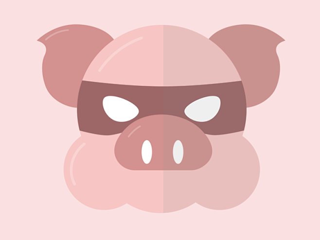 匿名猪设计矢量图图标