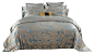 DM800Q | Queen Size Duvet Cover Set Jacquard Top and 100% Cotton Inside