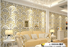 复古高档奢华欧式无纺布墙纸 卧室客厅电视背景墙壁纸 刺绣影视墙-淘宝网