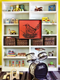 bookcase styling baskets on shelves adds storage