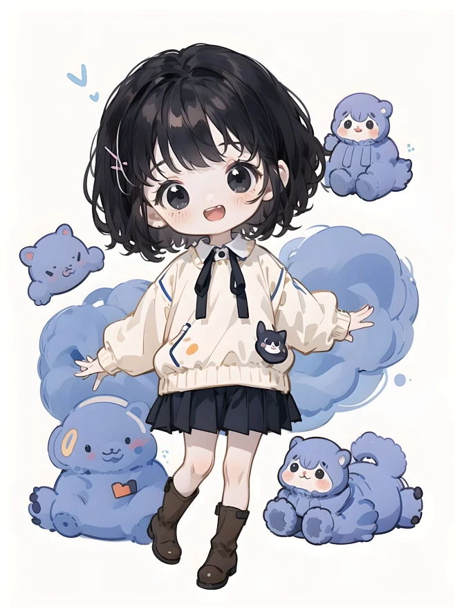 #QQ人 #q版头像 #设子 #q版 #q版人物 #女生头像 #插画 #二次元 #可爱 #Ai绘画 #MewXAI 此图片由@MewXAI ...