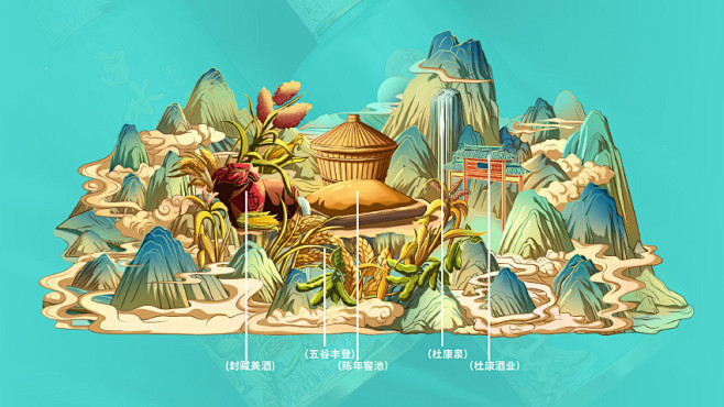 黑马大创意：插画风格白酒包装设计-古田路...