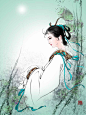 鬼怪画师张旺作品选-张旺 写意得意 北方有佳人.jpg