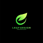 叶子绿叶极简logo标志矢量图设计素材