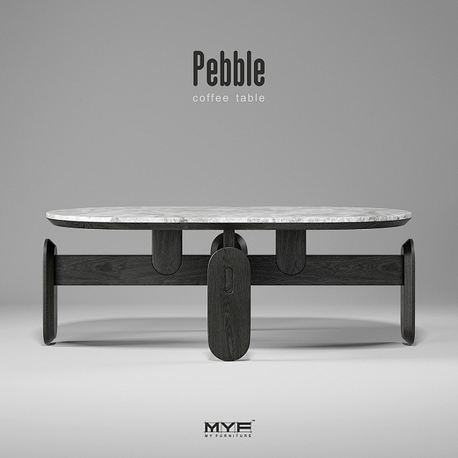 pebble，咖啡桌，家具，创意，