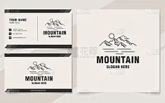 复古山线标志模板字母风格