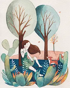 西班牙插画师  Gemma Capdevila Vinaja ​​​​- 梦幻水彩插画 ​​​​