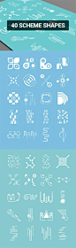 Vector Abstract Shapes – 40 Scheme Shapes » Vector, PSD Templates, Stock Images, After Effects, Fonts, Web Design, Indesign: 