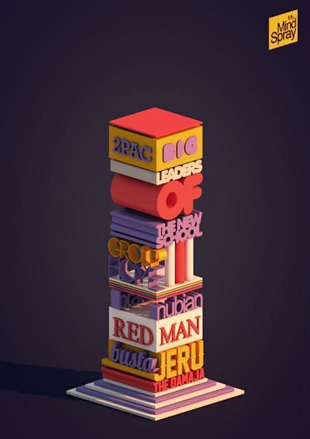三维立体字设计