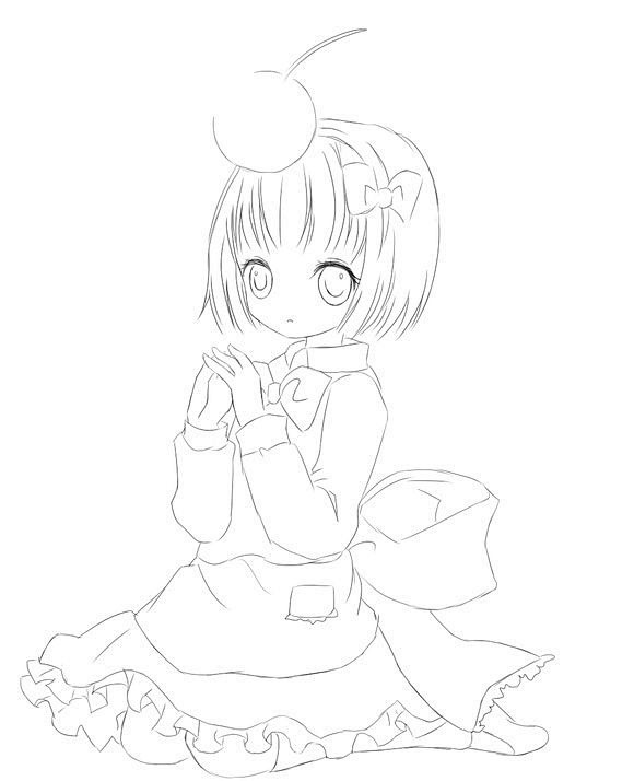 线稿全身漫画卡通人物绘画