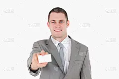男商人,空白的,名片,留白,套装,经理,仅男人,仅成年人,青年人,白色