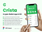 180屏极简加密货币电子钱包银行金融软件APP界面设计UI套件素材 Crista – Crypto Wallet App UI Kit插图