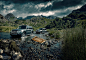 Moody Mountains & Mitsubishi... : Automotive location advertising photography