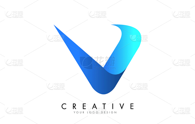 v letter logo design...