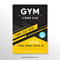 Black and yellow gym cover template