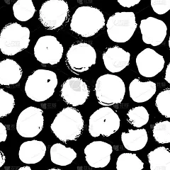 矢量手绘黑白无缝模式在垃圾摇滚风格。