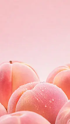 果蔬系列-通用-写实带水珠桃子特写